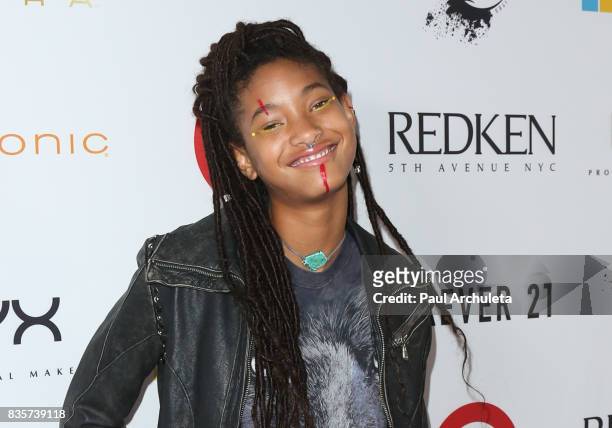 Singer Willow Smith attends the NYX Professional Makeup's 6th Annual FACE Awards at The Shrine Auditorium on August 19, 2017 in Los Angeles,...