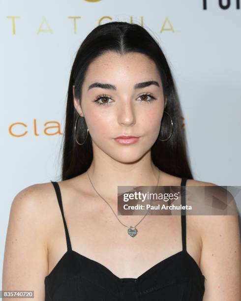 Actress Indiana Massara attends the NYX Professional Makeup's 6th Annual FACE Awards at The Shrine Auditorium on August 19, 2017 in Los Angeles,...