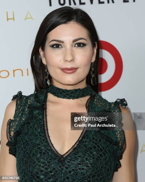 Actress Celeste Thorson attends the NYX Professional Makeup's 6th Annual FACE Awards at The Shrine Auditorium on August 19, 2017 in Los Angeles,...