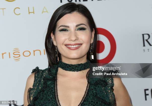Actress Celeste Thorson attends the NYX Professional Makeup's 6th Annual FACE Awards at The Shrine Auditorium on August 19, 2017 in Los Angeles,...