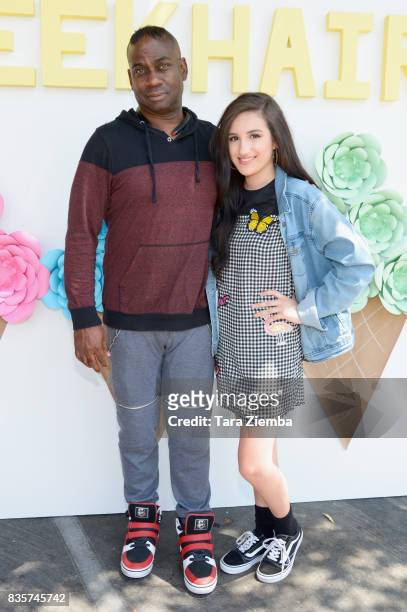 Music producer Andrew Lane and singer Savannah Garza attend the Sleek Sweet Shop Social on August 19, 2017 in Tustin, California.