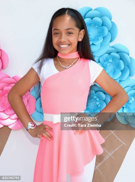 Dancer/singer Nancy Fifita attends the Sleek Sweet Shop Social on August 19, 2017 in Tustin, California.