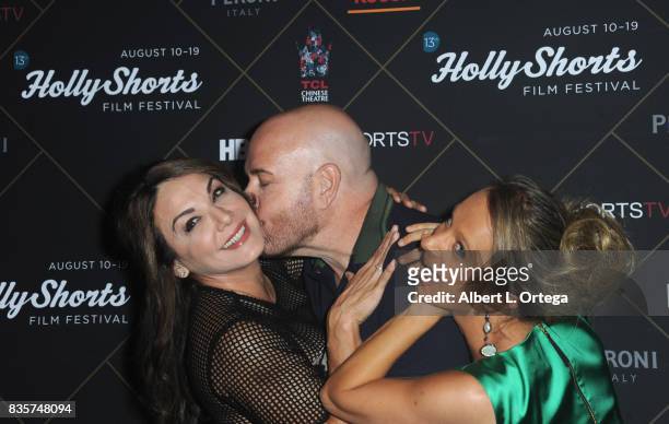Actress Jill-Michele Melean, Jason Stuart and Maria Elena arrive for the HollyShorts Film Festival - Closing Night Film "This Is Meg" held at TCL...