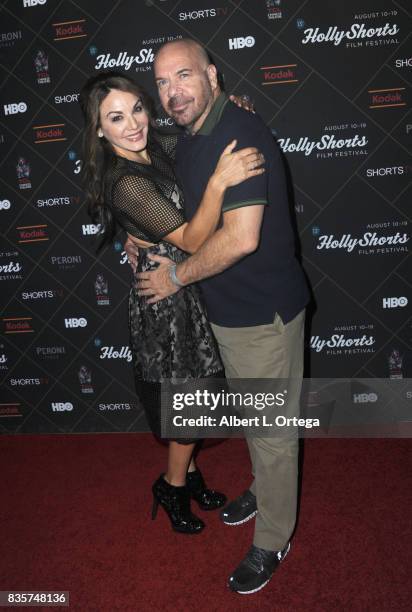 Actress Jill-Michele Melean and Jason Stuart arrive for the HollyShorts Film Festival - Closing Night Film "This Is Meg" held at TCL Chinese 6...