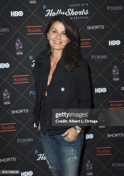 Actress Eva Tamargo arrives for the HollyShorts Film Festival - Closing Night Film "This Is Meg" held at TCL Chinese 6 Theatres on August 19, 2017 in...