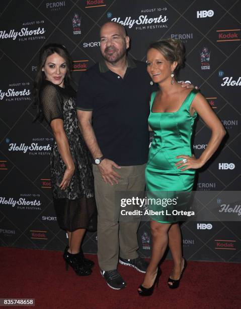 Actress Jill-Michele Melean, Jason Stuart and Maria Elena arrive for the HollyShorts Film Festival - Closing Night Film "This Is Meg" held at TCL...