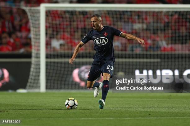 Os Belenenses midfielder Hassan Yebda from Algeria during the match between SL Benfica and CF Belenenses for the third round of the Portuguese...