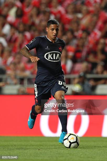 Os Belenenses forward Roni from Brazil during the match between SL Benfica and CF Belenenses for the third round of the Portuguese Primeira Liga at...