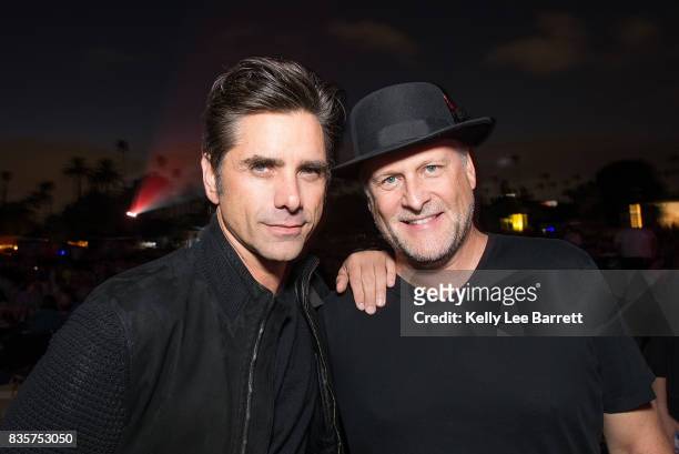 John Stamos and Dave Coulier attend Cinespia's screening of 'Some Like It Hot' held at Hollywood Forever on August 19, 2017 in Hollywood, California.