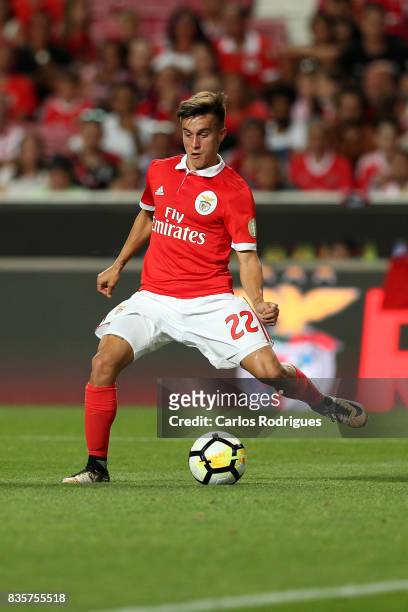 Benfica's forward Franco Cervi from Argentina during the match between SL Benfica and CF Belenenses for the third round of the Portuguese Primeira...