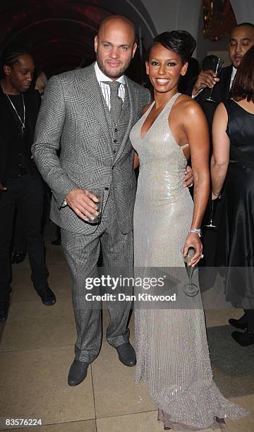 Melanie Brown and Stephen Belafonte arrive at the Cosmopolitan Ultimate Women of the Year Awards at Banqueting House on November 05, 2008 in London,...