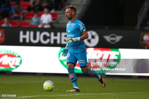 Baptiste Reynet of Dijon during the Ligue 1 match between Stade Rennais and Dijon FCO at Roazhon Park on August 19, 2017 in Rennes, .