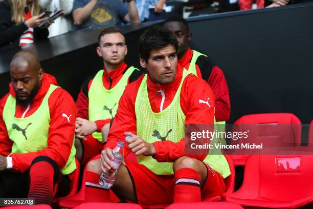 Yoann Gourcuff of Rennes during the Ligue 1 match between Stade Rennais and Dijon FCO at Roazhon Park on August 19, 2017 in Rennes, .