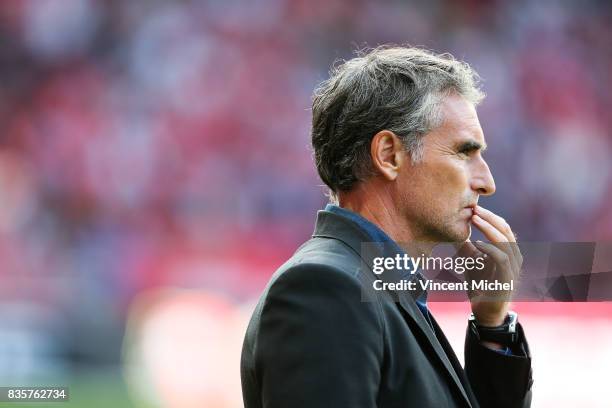 Olivier Dall'Oglio, headcoach of Dijon during the Ligue 1 match between Stade Rennais and Dijon FCO at Roazhon Park on August 19, 2017 in Rennes, .