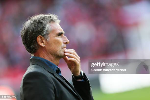 Olivier Dall'Oglio, headcoach of Dijon during the Ligue 1 match between Stade Rennais and Dijon FCO at Roazhon Park on August 19, 2017 in Rennes, .