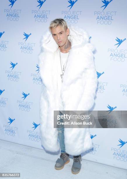 Singer/songwriter Aaron Carter attends Project Angel Food's 2017 Angel Awards on August 19, 2017 in Los Angeles, California.