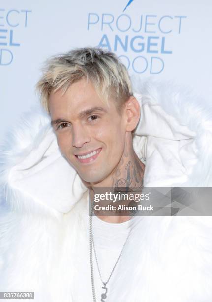 Singer/songwriter Aaron Carter attends Project Angel Food's 2017 Angel Awards on August 19, 2017 in Los Angeles, California.