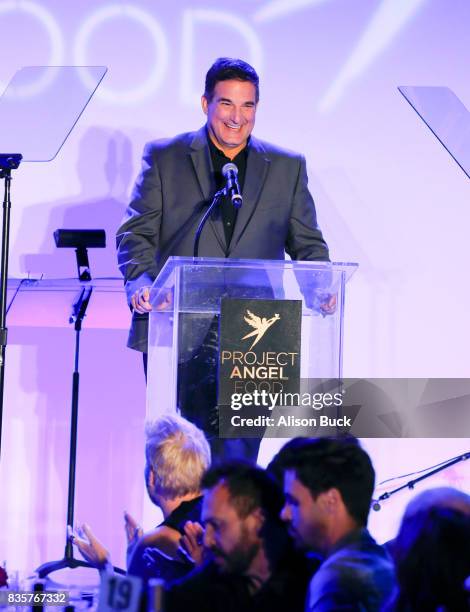 Executive Director Project Angel Food Richard Ayoub speaks onstage during Project Angel Food's 2017 Angel Awards on August 19, 2017 in Los Angeles,...