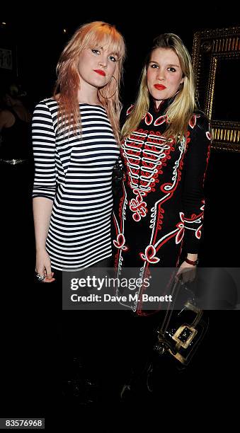 Coco and Emerald Fennell attend the launch party for Tatler's Little Black Book, at Tramp on November 5, 2008 in London, England.