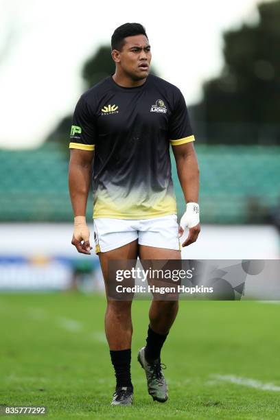 Julian Savea of Wellington looks on during the round one Mitre 10 Cup match between Manawatu and Wellington at Central Energy Trust Arena on August...