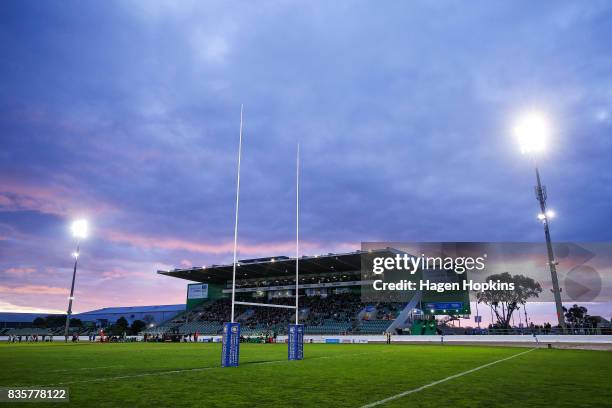 General view of Central Energy Trust Arena during the round one Mitre 10 Cup match between Manawatu and Wellington at Central Energy Trust Arena on...