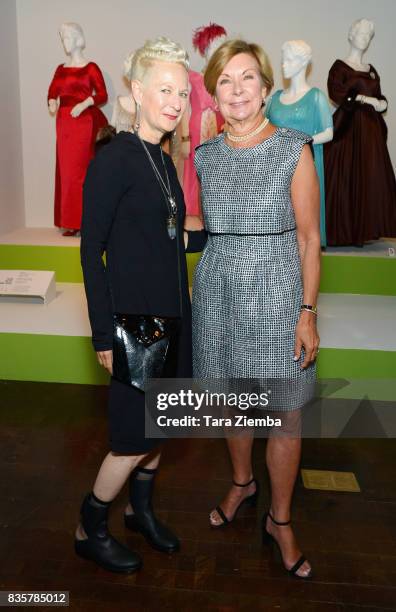 Costume designer Lou Eyrich and VP of Education at FIDM, Barbara Bundy attend the media preview of the 11th annual 'Art Of Television Costume Design'...