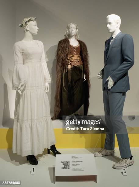 Costumes from the show 'American Horror Story: Roanoke' on display at the media preview of the 11th annual 'Art Of Television Costume Design'...