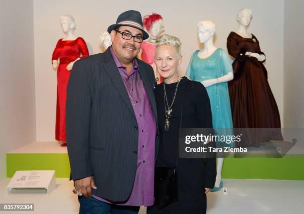 Costume designers Salvador Perez and Lou Eyrich attend the media preview of the 11th annual 'Art Of Television Costume Design' exhibition at FIDM...