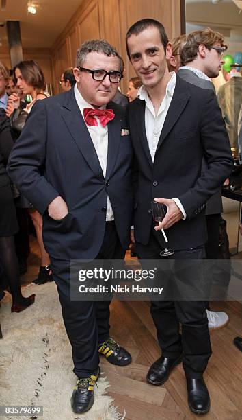 Alber Elbaz and Kinder attend the launch of the Lanvin store on September 17, 2008 in London, England.