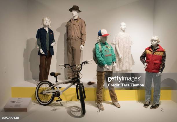 Costumes from the show 'Stranger Things' on display at the media preview of the 11th annual 'Art Of Television Costume Design' exhibition at FIDM...