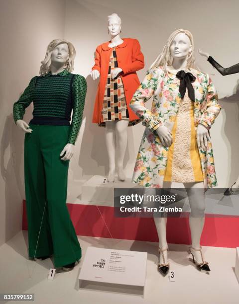 Costumes from the show 'The Mindy Project' on display at the media preview of the 11th annual 'Art Of Television Costume Design' exhibition at FIDM...