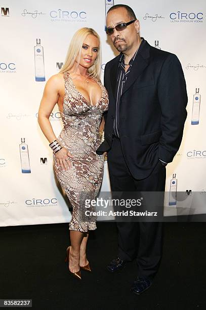 Coco and Ice-T attend Sean "Diddy" Combs' private birthday party at Mansion on November 5, 2008 in New York City, New York.