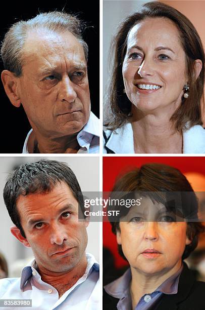 Combo made on November 6, 2008 in Paris, shows French Socialist Paris mayor and Socialist Party leadership runner Bertrand Delanoe, who leads the...