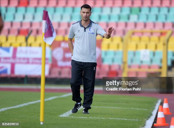 Coach Miroslav Jagatic of VSG Altglienicke during the game between BFC Dynamo Berlin and VSG Altglienicke on august 20, 2017 in Berlin, Germany.