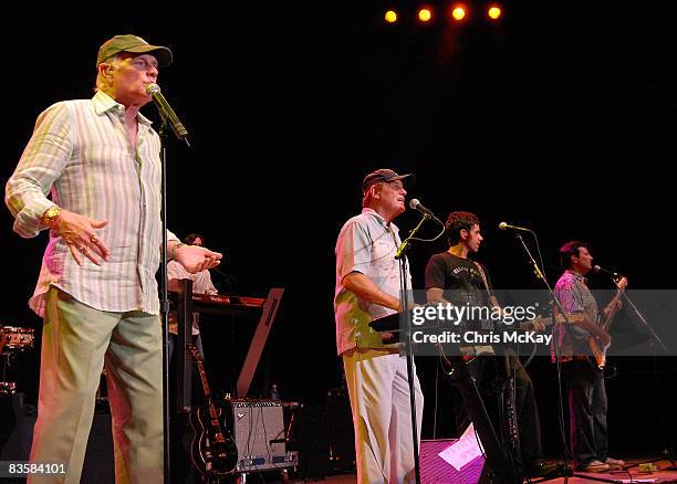 John Stamos performing with Mike Love and Bruce Johnston of The Beach Boys