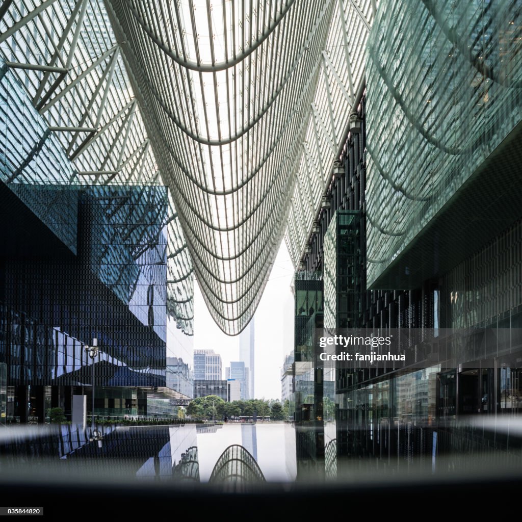 Modern abstract architectures shot at Suzhou Broadcast Station