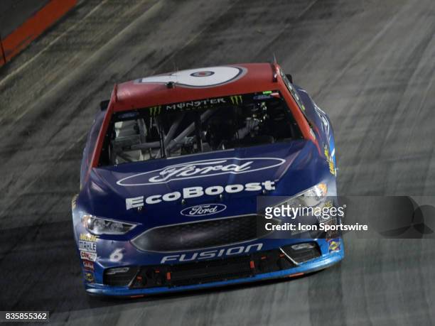 Trevor Bayne Roush/Fenway Racing Ford EcoBoost Ford Fusion during the NASCAR Monster Energy Cup Series Bass Pro Shops NRA Night Race on August 19 at...