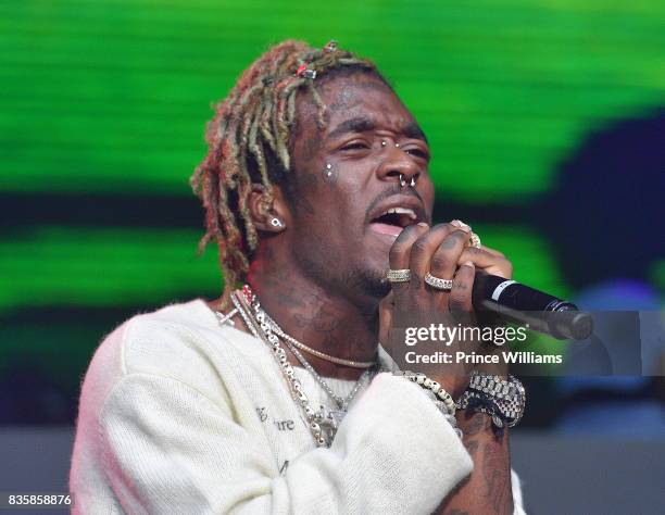 Rapper Lil Uzi Vert performs at Streetz Fest 2K17 at Lakewood Amphitheatre on August 19, 2017 in Atlanta, Georgia.