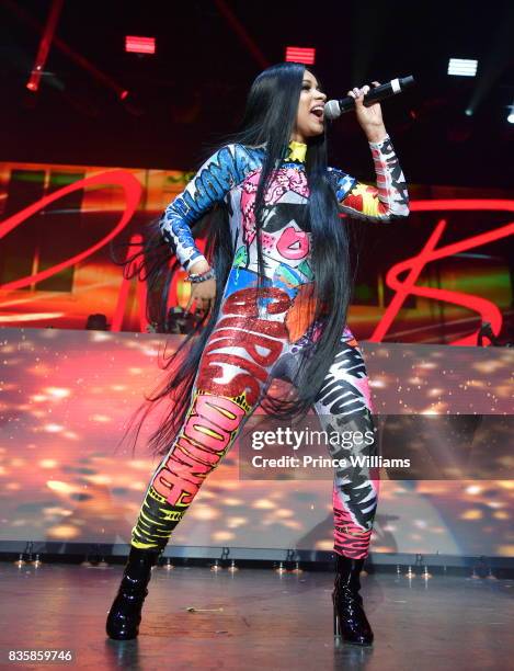 Cardi B Performs at the Streetz Fest 2K17 at Lakewood Amphitheatre on August 19, 2017 in Atlanta, Georgia.