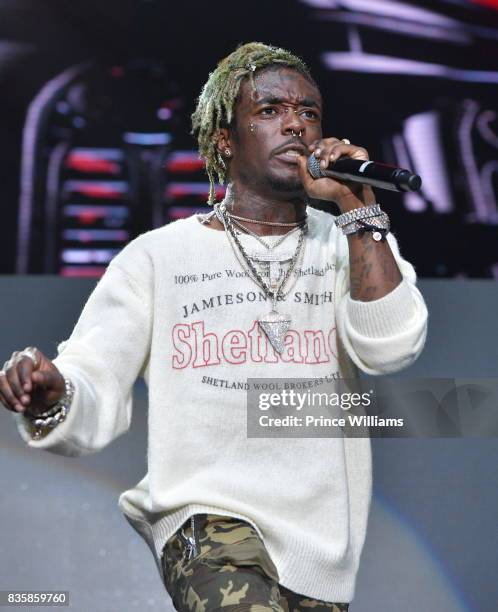 Lil Uzi Vert Performs Streetz Fest 2K17 at Lakewood Amphitheatre on August 19, 2017 in Atlanta, Georgia.