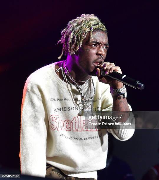 Lil Uzi Vert Performs Streetz Fest 2K17 at Lakewood Amphitheatre on August 19, 2017 in Atlanta, Georgia.