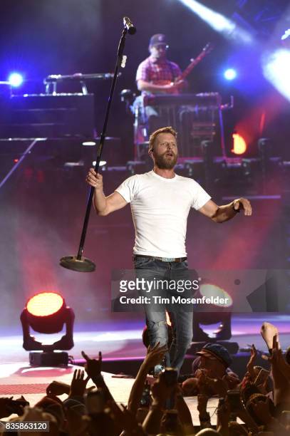 Dierks Bentley performs during his "What The Hell" world tour at Toyota Amphitheatre on August 19, 2017 in Wheatland, California.