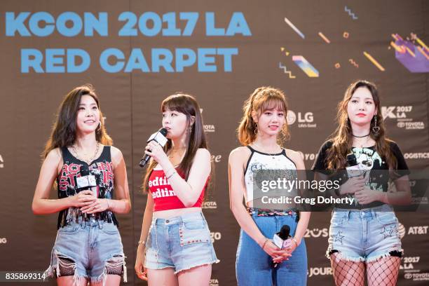 Musical Group Girl's Day attend the red carpet photo op at KCON 2017 on August 19, 2017 in Los Angeles, California.