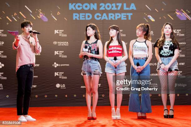 Musical Group Girl's Day attend the red carpet photo op at KCON 2017 on August 19, 2017 in Los Angeles, California.