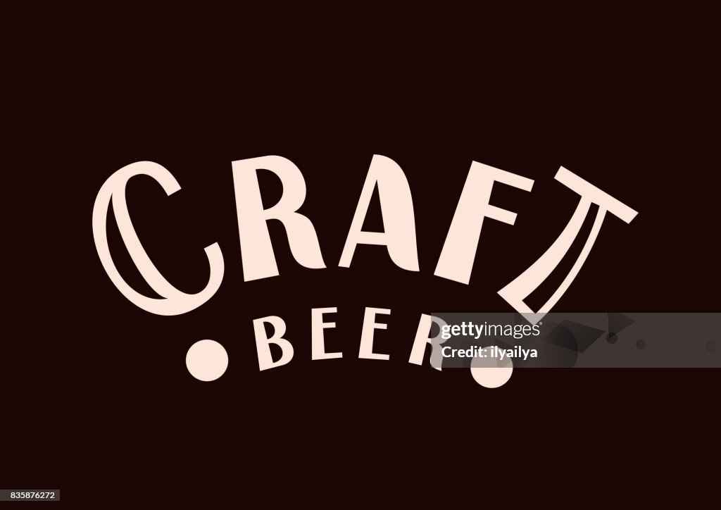 Craft Beer Lettering Craft Beer Lettering Badge Design High-Res Vector Graphic - Getty Images