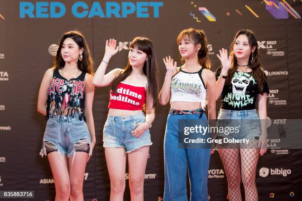 Musical Group Girl's Day attend the red carpet photo op at KCON 2017 on August 19, 2017 in Los Angeles, California.