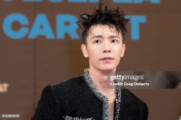 Musical Group Super Junior - D&E artist Donghae attends the red carpet photo op at KCON 2017 on August 19, 2017 in Los Angeles, California.