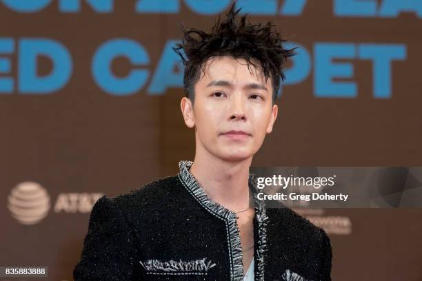 Musical Group Super Junior - D&E artist Donghae attends the red carpet photo op at KCON 2017 on August 19, 2017 in Los Angeles, California.