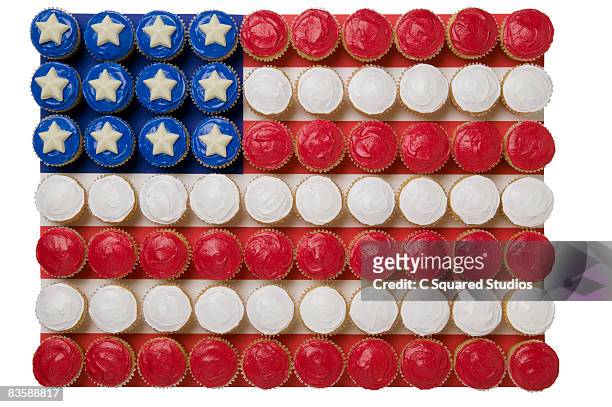 edible american flag - cake flag stock pictures, royalty-free photos & images