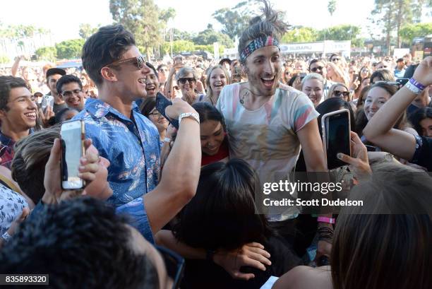 Singer Austin Bisnow of Magic Giant performs onstage during the Alt 98.7 Summer Camp concert at Queen Mary Events Park on August 19, 2017 in Long...